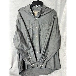 Duluth Men's Free Swingin' Chambray Long Sleeve Shirt Gray  XL
